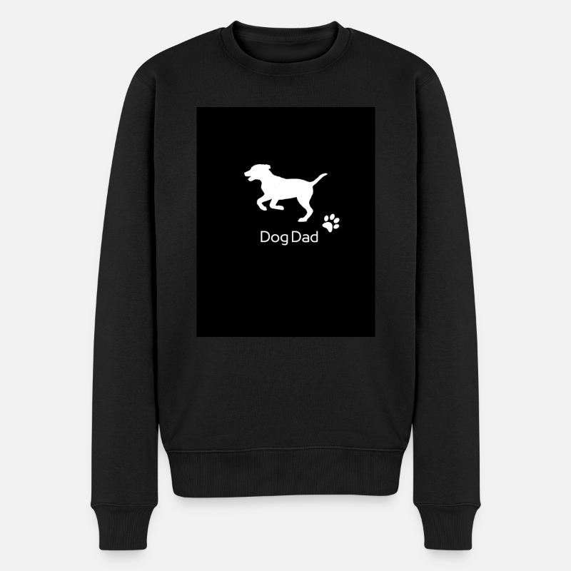 Dog Dad - Männer Premium Bio Pullover - Schwarz