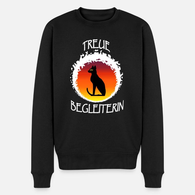 Treue Begleiterin - Männer Premium Bio Pullover - Schwarz