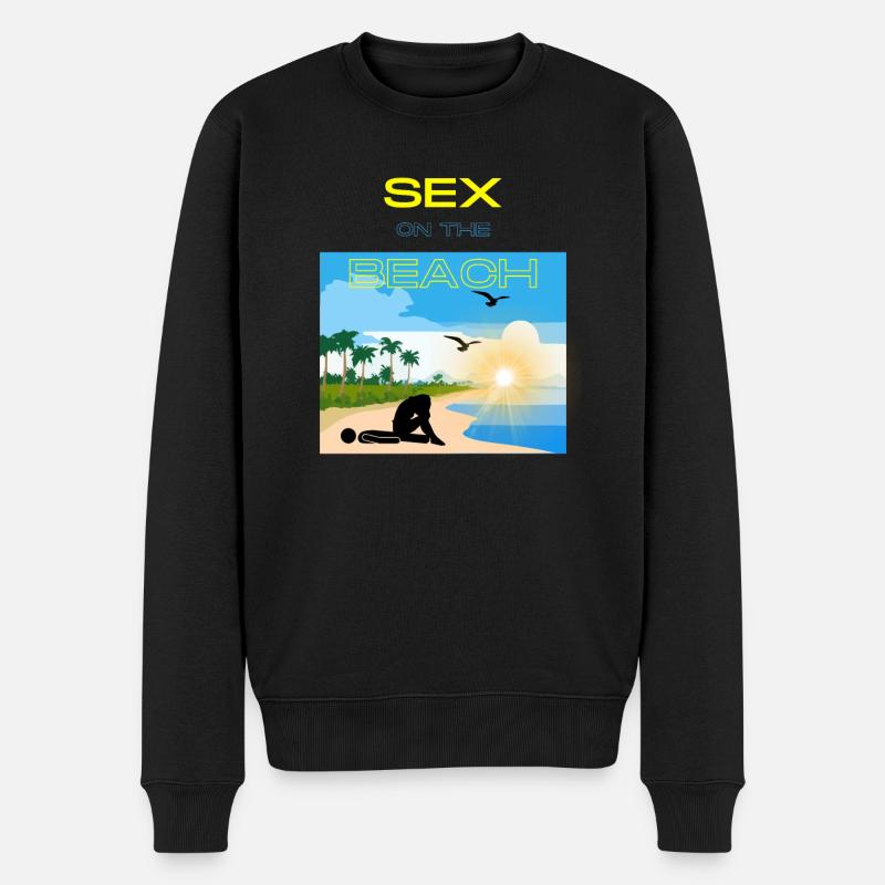 Sexe sur la plage - Pull Premium bio Homme - noir