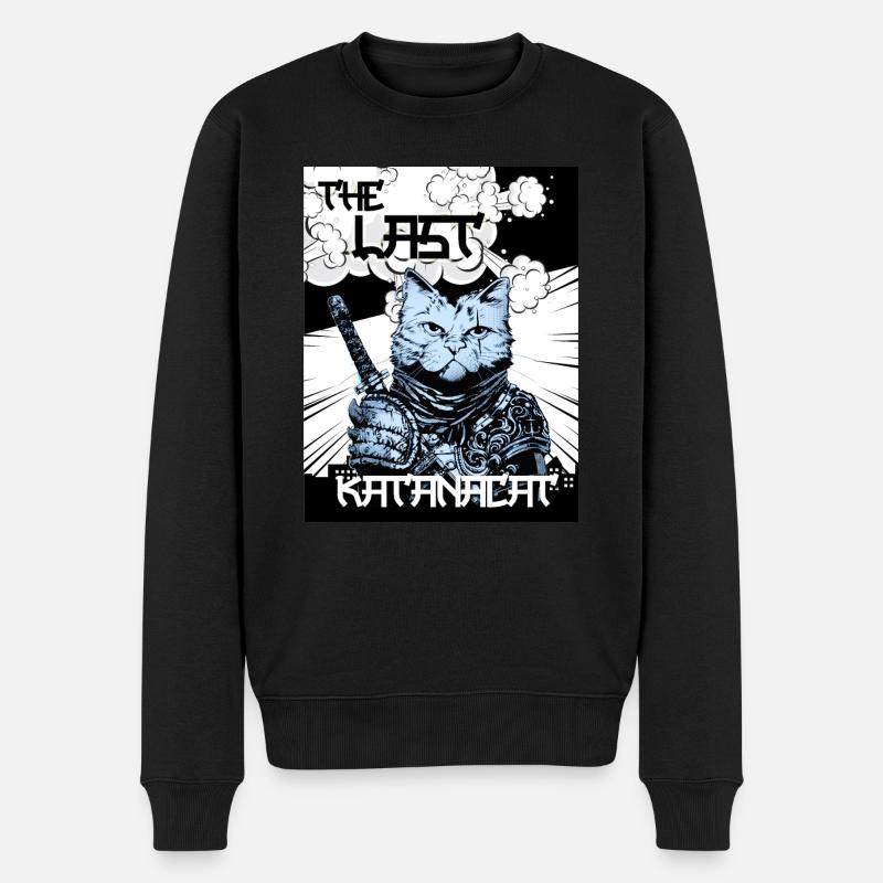 Le dernier chat samouraï KatanaCat - Pull Premium bio Homme - noir