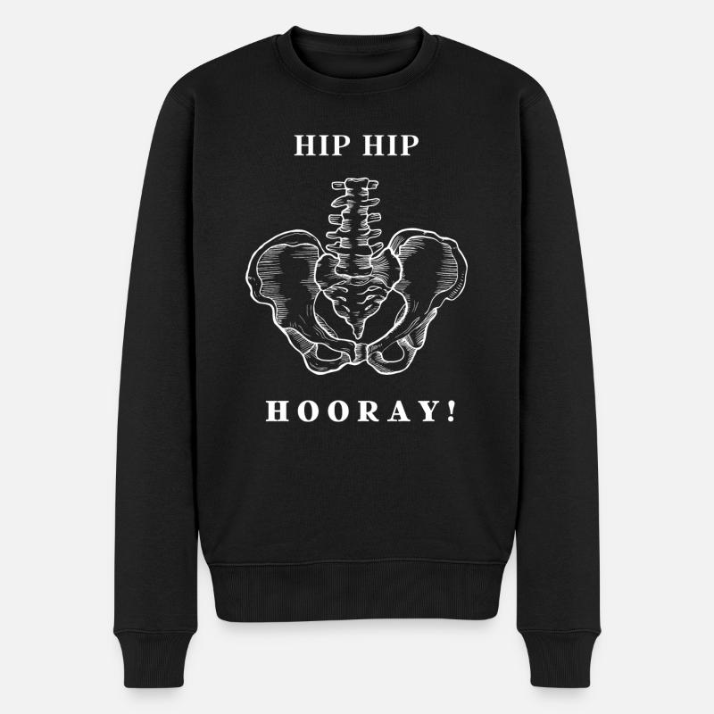 Hip Hip Hooray! - Männer Premium Bio Pullover - Schwarz