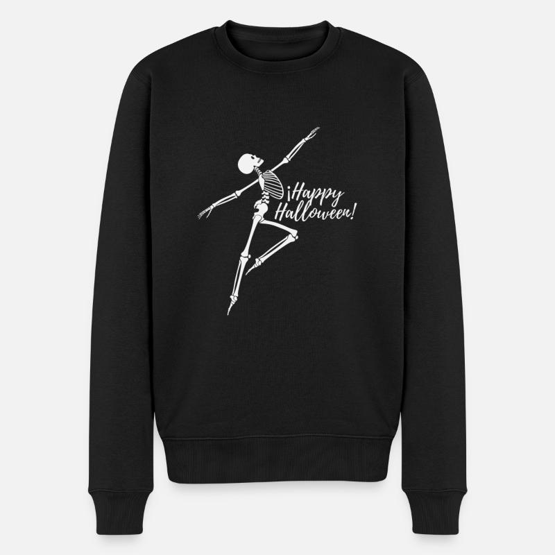 Skelett Ballett Halloween - Männer Premium Bio Pullover - Schwarz
