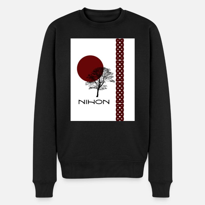 Nihonbaum - Männer Premium Bio Pullover - Schwarz