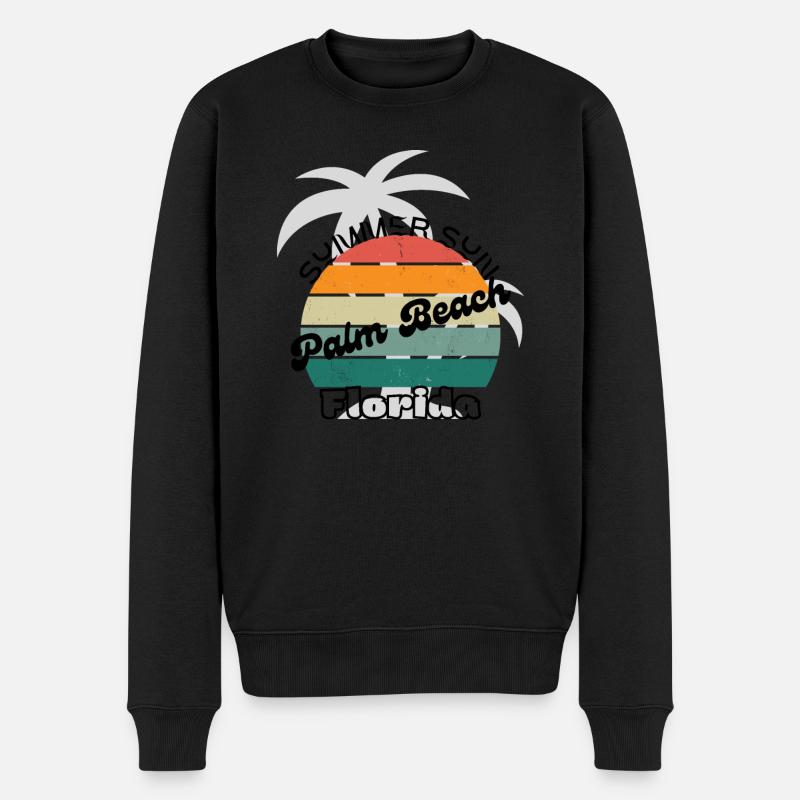 Palm Beach Floride - Pull Premium bio Homme - noir