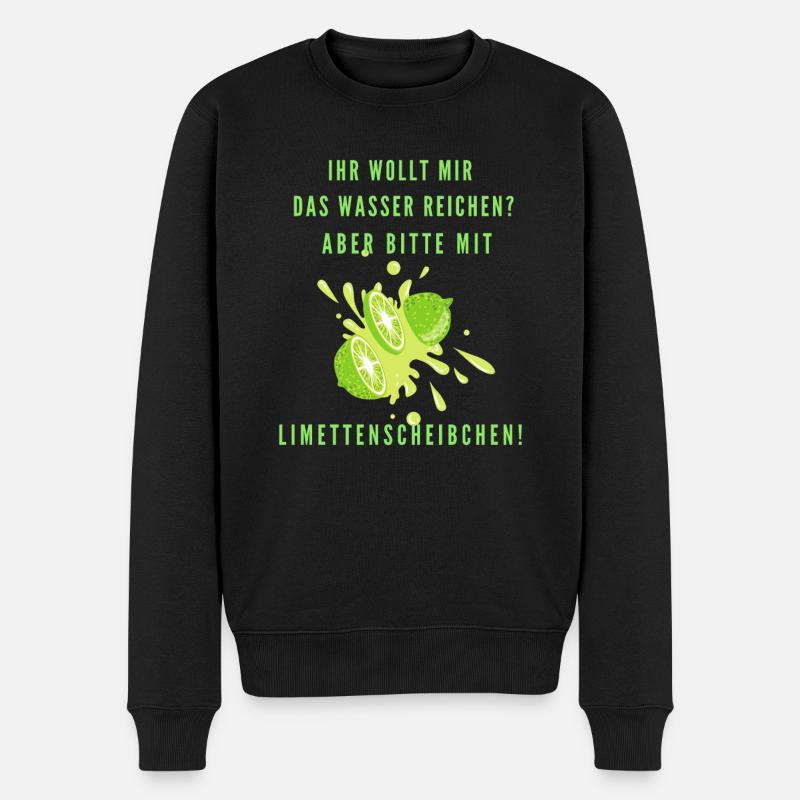 Wasser reichen green - Männer Premium Bio Pullover - Schwarz