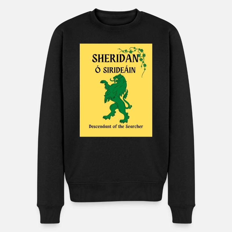 Sheridan Familienname - Männer Premium Bio Pullover - Schwarz