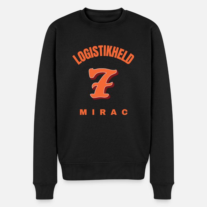 LOGISTIKHELD 7 MIRAC - Männer Premium Bio Pullover - Schwarz
