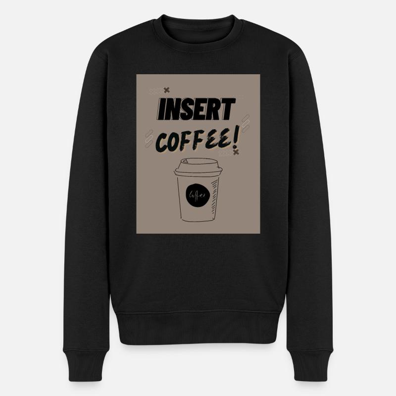 Insert Coffee LSHSBB - Männer Premium Bio Pullover - Schwarz