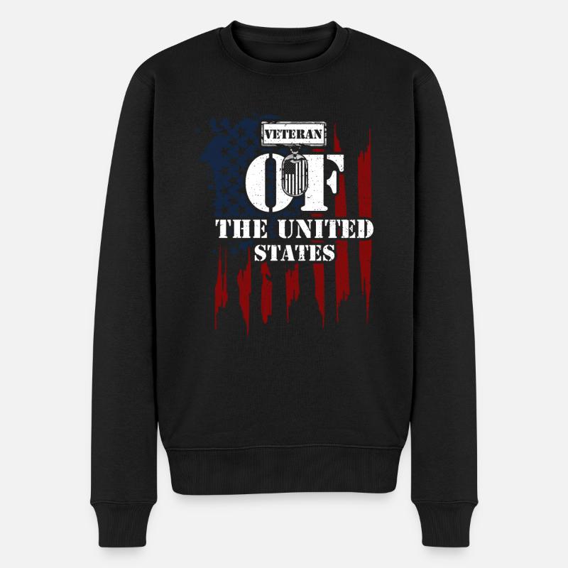 Vétéran des États-Unis - Pull Premium bio Homme - noir