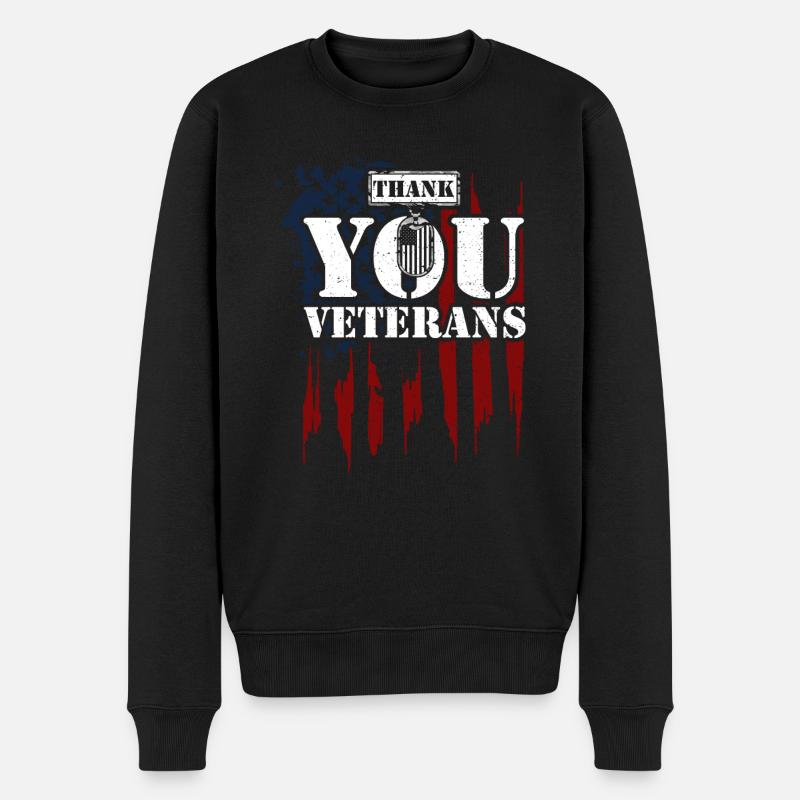 Merci aux vétérans - Vétéran - Pull Premium bio Homme - noir