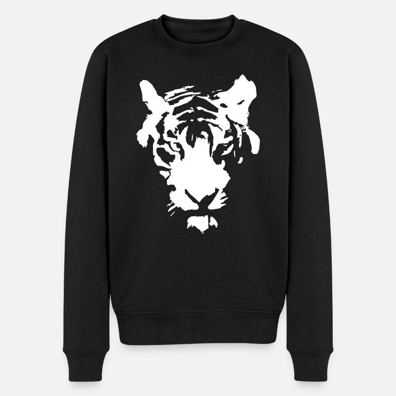 Tête de tigre - Pull Premium bio Homme - noir