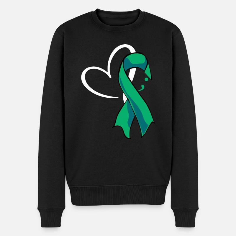 Mental Health Bewusstsein Gesundheit Support - Männer Premium Bio Pullover - Schwarz