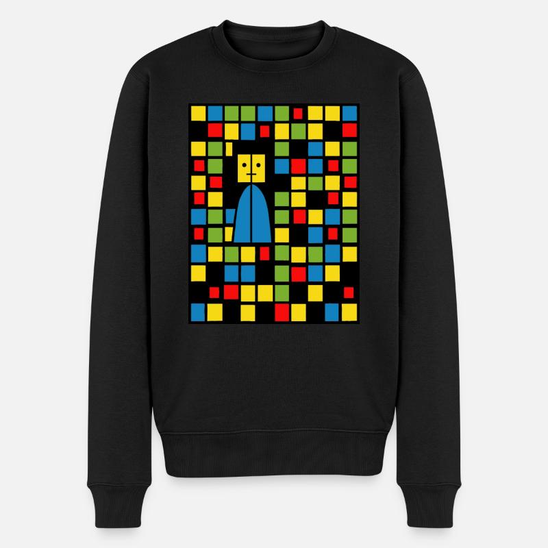 Game Over Retro Design - Männer Premium Bio Pullover - Schwarz