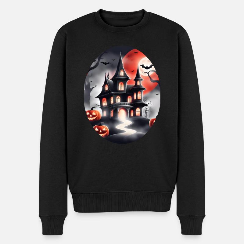 Halloween - Männer Premium Bio Pullover - Schwarz