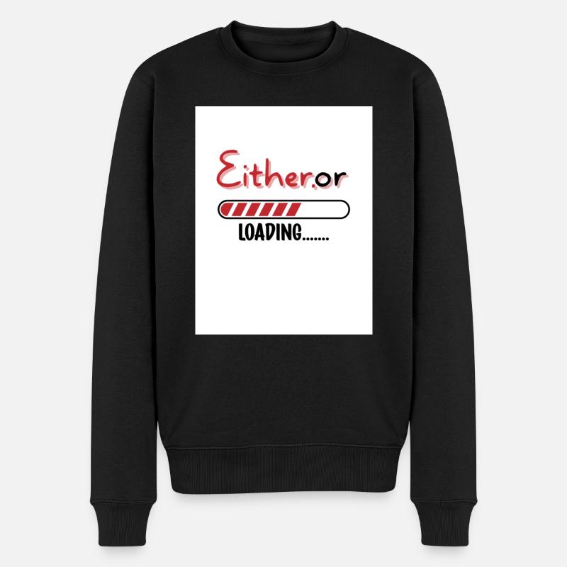 Entweder oder. Entweder oder. - Männer Premium Bio Pullover - Schwarz