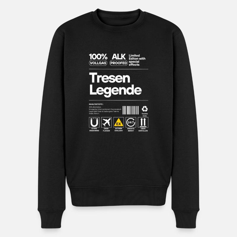 TresenLegende - Männer Premium Bio Pullover - Schwarz