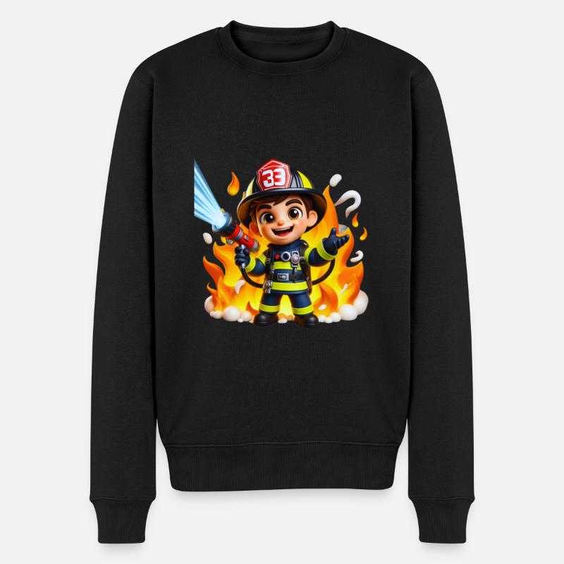Pompier - Pull Premium bio Homme - noir