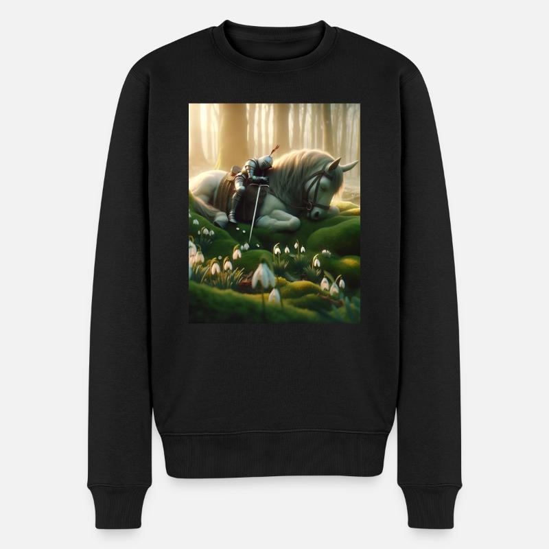 RitterSchlummer - Männer Premium Bio Pullover - Schwarz