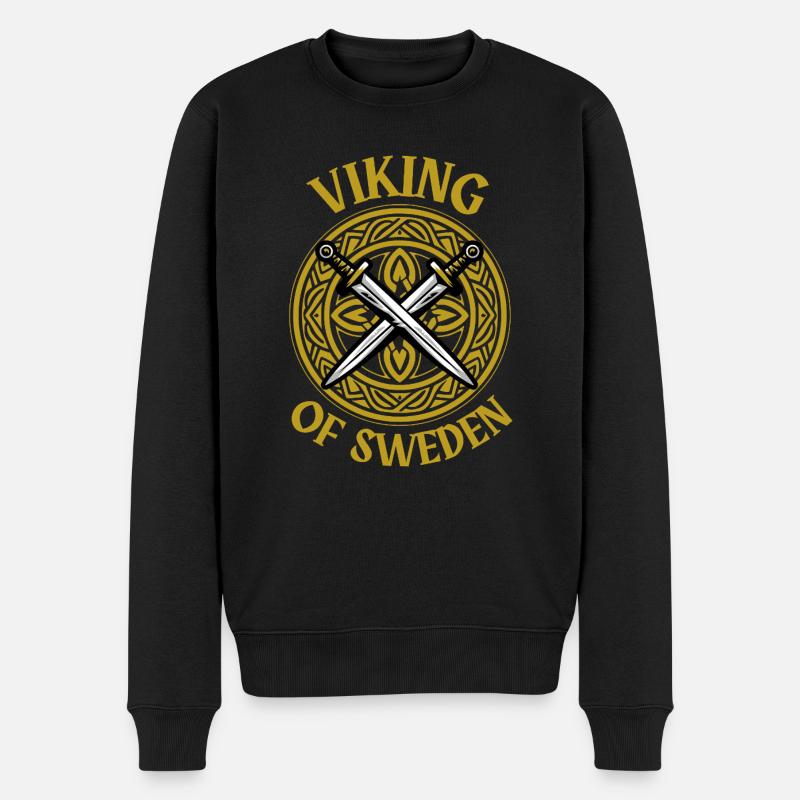 VIKING OF SWEDEN - Männer Premium Bio Pullover - Schwarz