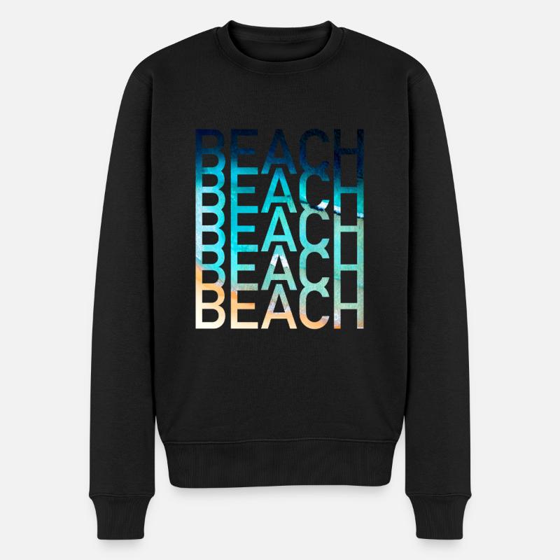 Beach Sommer - Männer Premium Bio Pullover - Schwarz