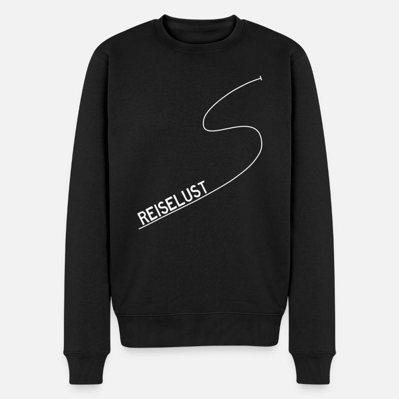 Reiselust Urlaub Reisen - Männer Premium Bio Pullover - Schwarz