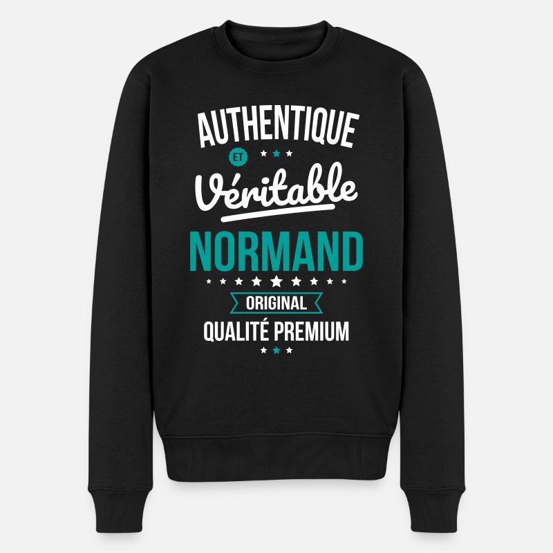 Authentique et véritable Normand - Original - Pull Premium bio Homme - noir
