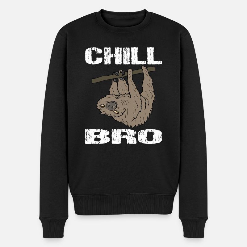 Chill - Männer Premium Bio Pullover - Schwarz