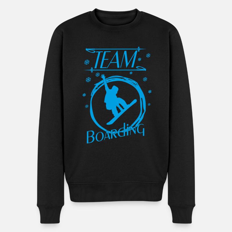 Snowboard Boarding Snowboarding - Männer Premium Bio Pullover - Schwarz