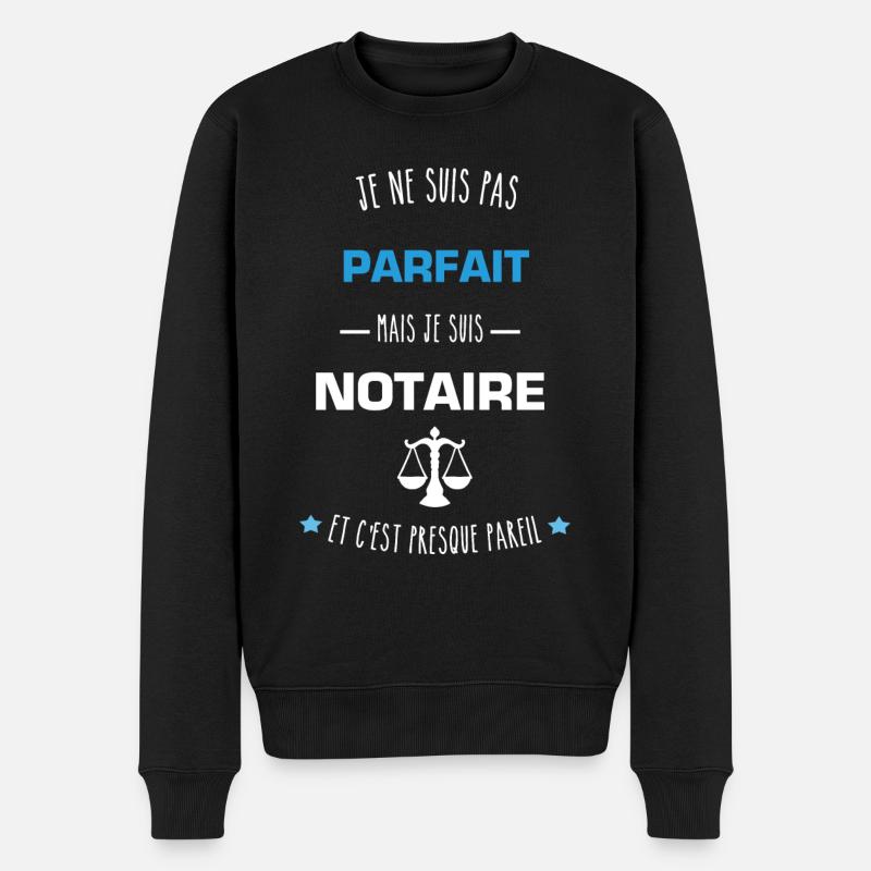 Pas parfait notaire - loi - Pull Premium bio Homme - noir