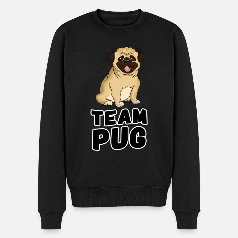 Chiot carlin TEAM PUG - Pull Premium bio Homme - noir
