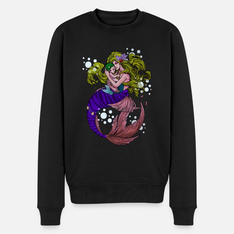 Mama Mermaid Mermaid - Pull Premium bio Homme - noir