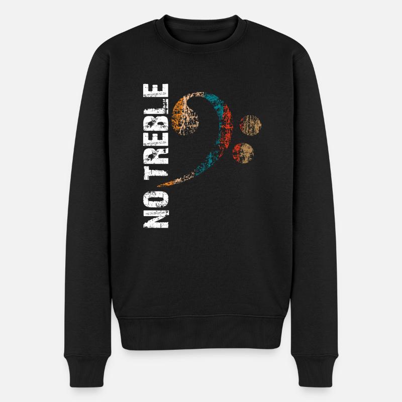 Basses, Pas d’aigus, Tonalités basses, Slapping Lignes de basse - Pull Premium bio Homme - noir