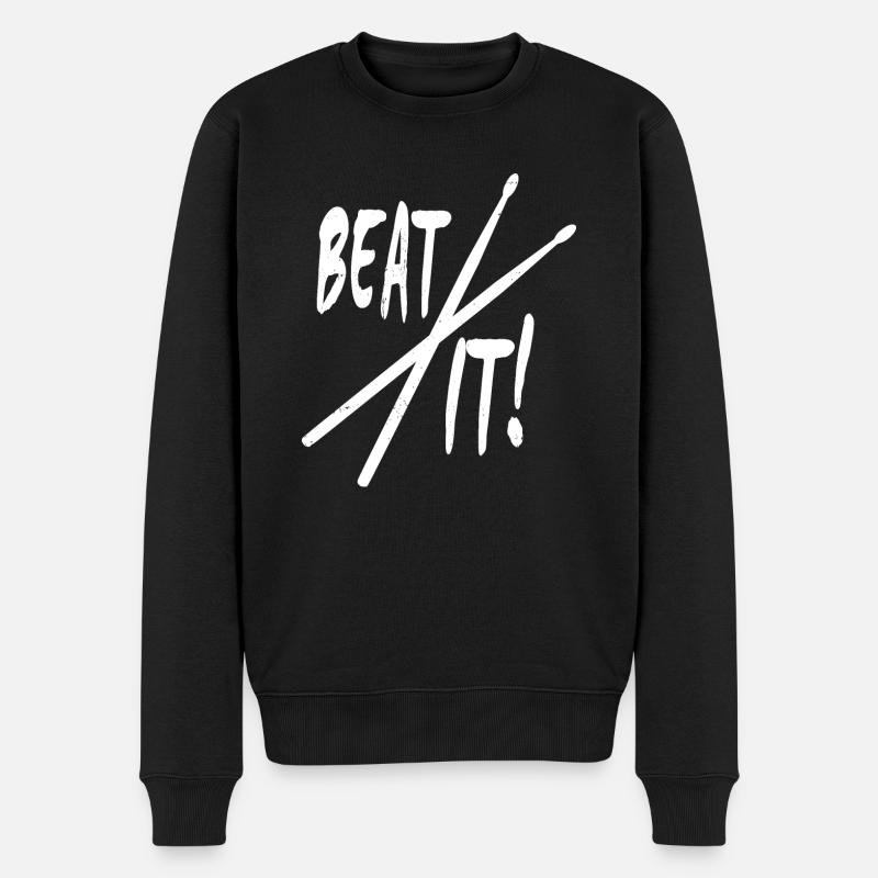 Battons-le ! Drumsticks - Pull Premium bio Homme - noir
