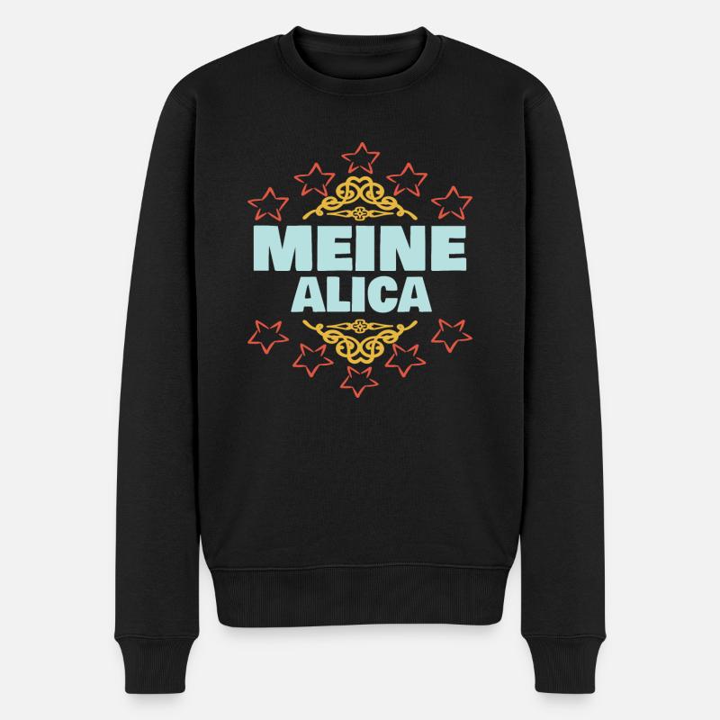 Geschenk für Alica - Männer Premium Bio Pullover - Schwarz