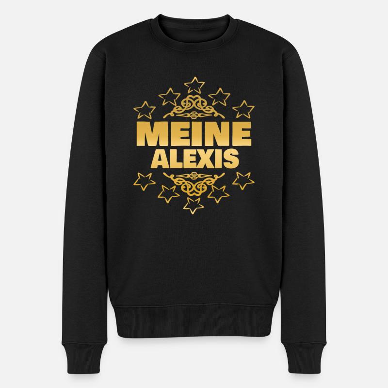 Ehefrau Alexis - Männer Premium Bio Pullover - Schwarz
