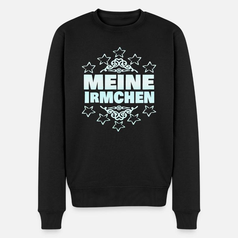 Mädchen Irmchen - Männer Premium Bio Pullover - Schwarz