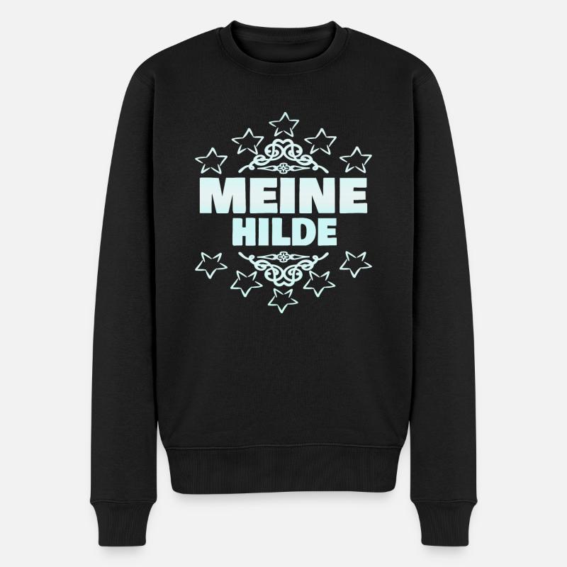 Hilde - Männer Premium Bio Pullover - Schwarz