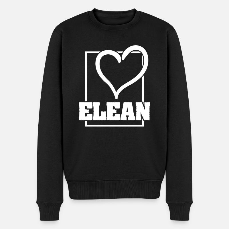 Frau Elean - Männer Premium Bio Pullover - Schwarz