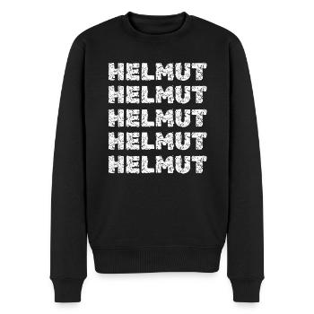 Geschenk für Helmut - Männer Premium Bio Pullover - Schwarz - Vorne - Nico (187cm)
