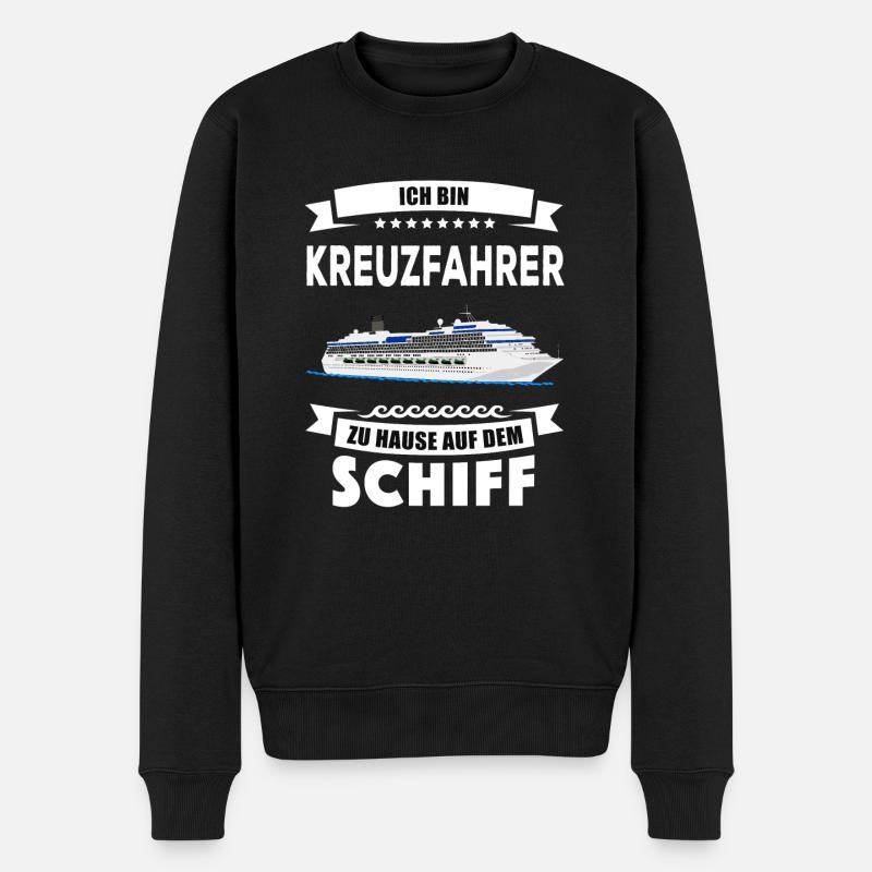 Kreuzfahrer Kreuzfahrt Kreuzfahrtschiff Geschenk - Männer Premium Bio Pullover - Schwarz