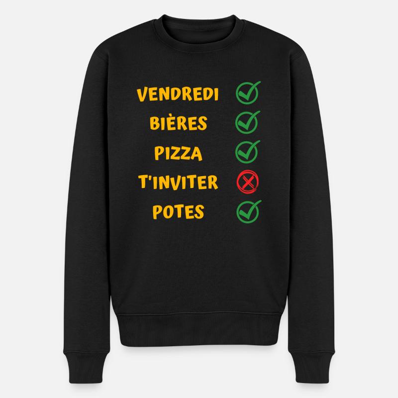 vendredi - Pull Premium bio Homme - noir