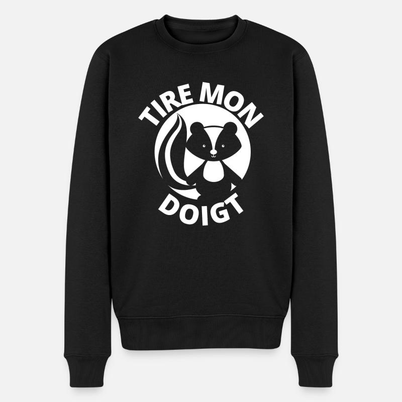 tire mon doigt - Pull Premium bio Homme - noir