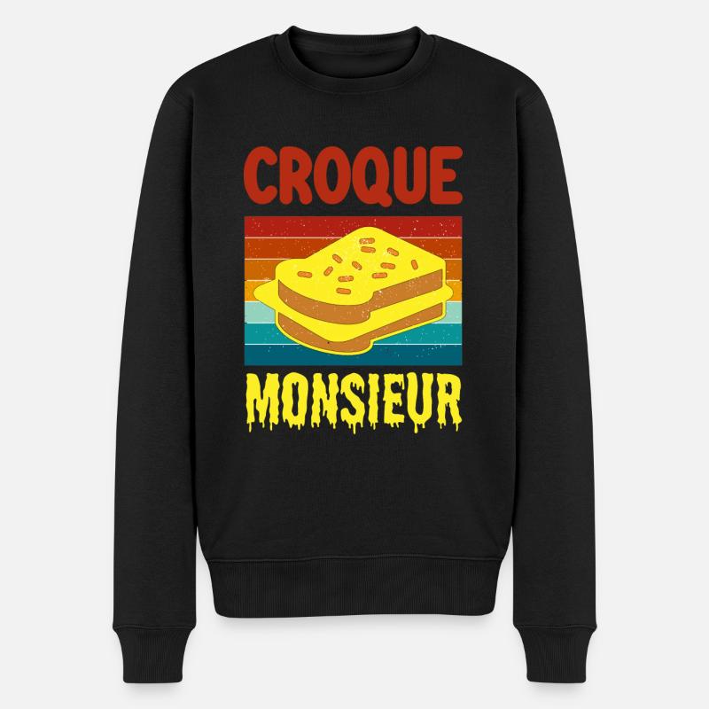 croque monsieur - Pull Premium bio Homme - noir