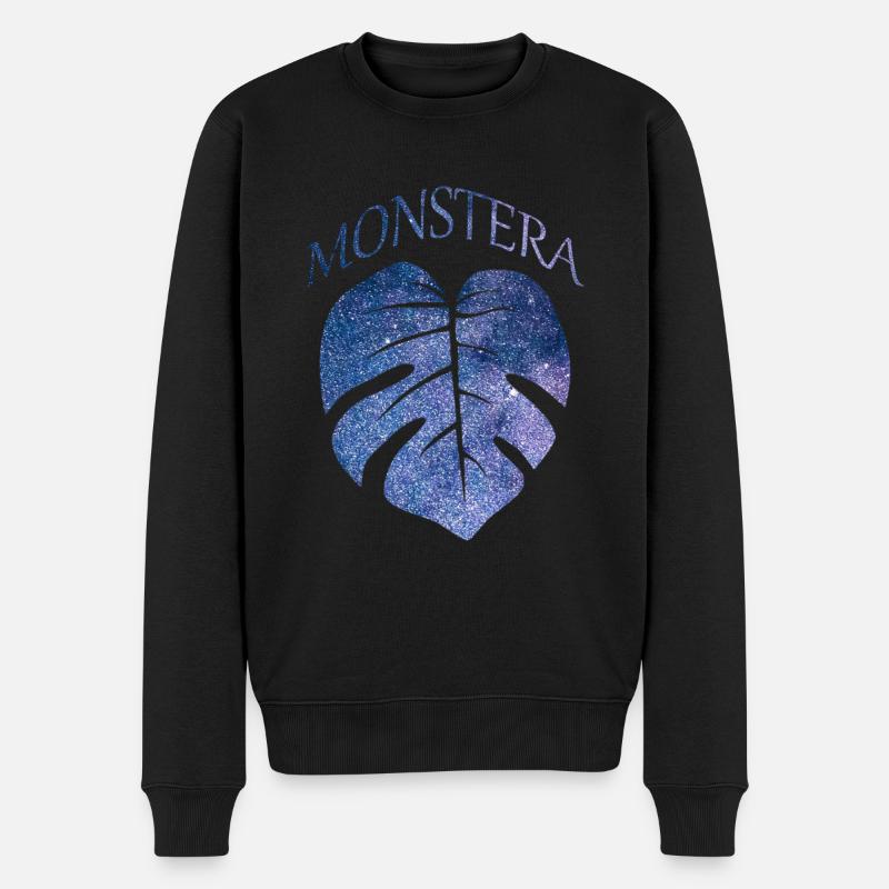 monstera constellation thaïlandaise - Pull Premium bio Homme - noir