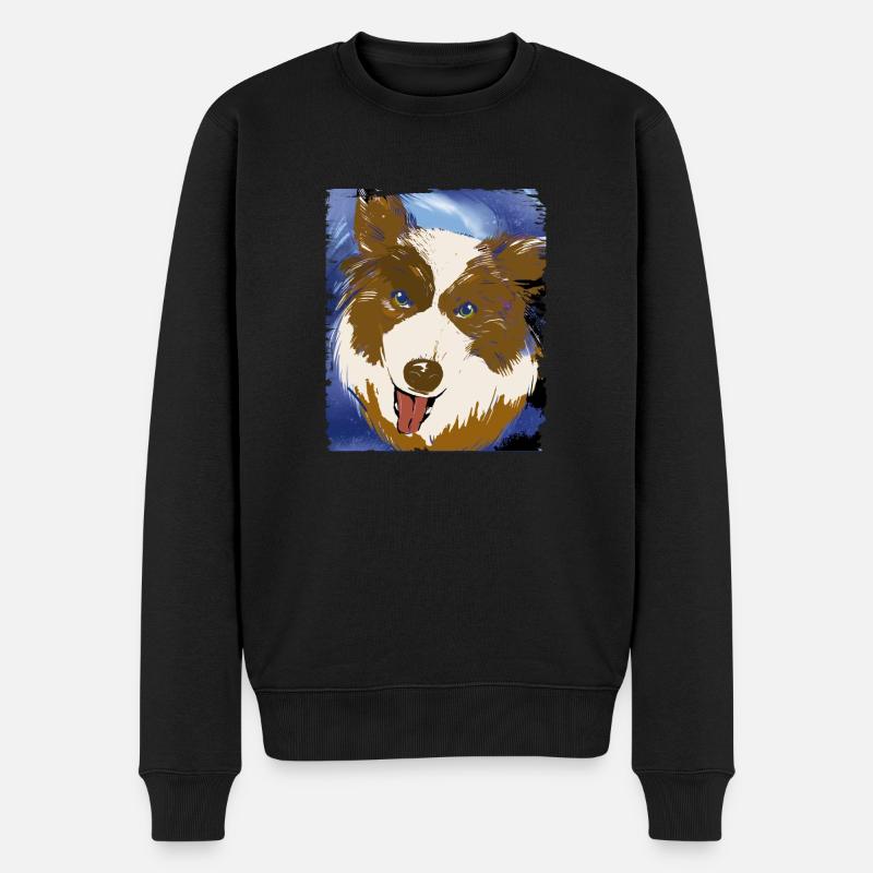 Loki Bär - Männer Premium Bio Pullover - Schwarz
