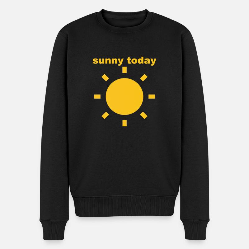 Sunny today - Männer Premium Bio Pullover - Schwarz