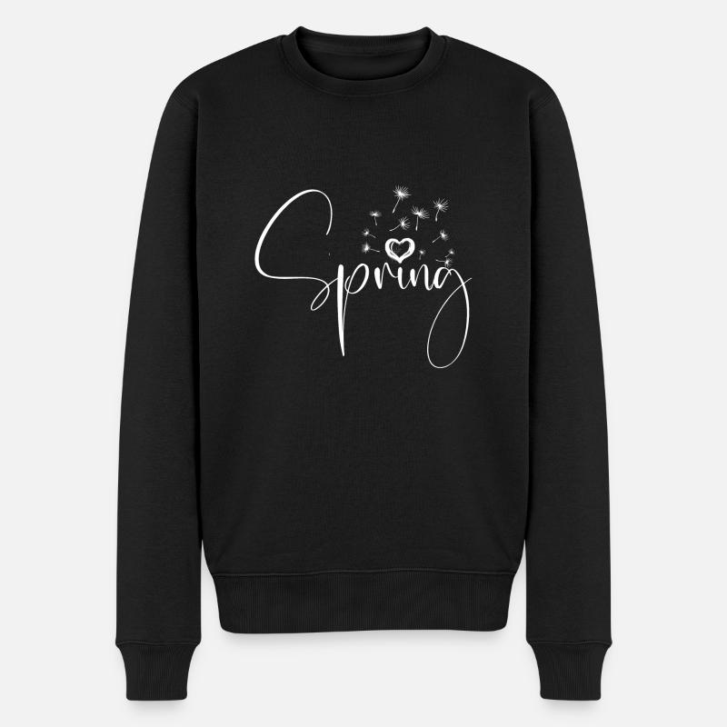 Spring - Männer Premium Bio Pullover - Schwarz