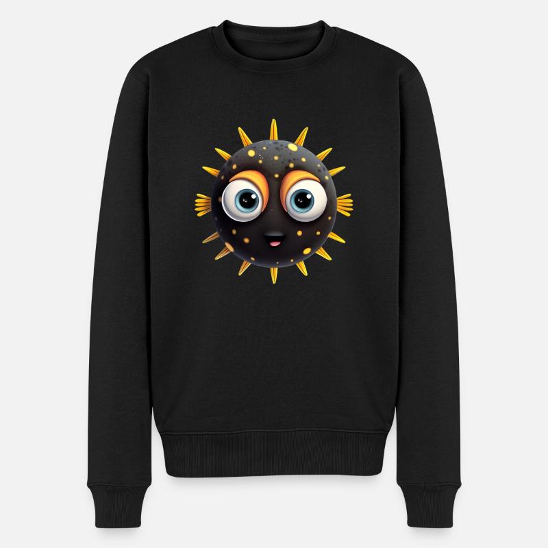 Puffer fish - Männer Premium Bio Pullover - Schwarz