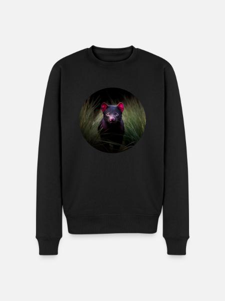 Lurking Tasmanian Devil - Men's Premium Organic Jumper - black