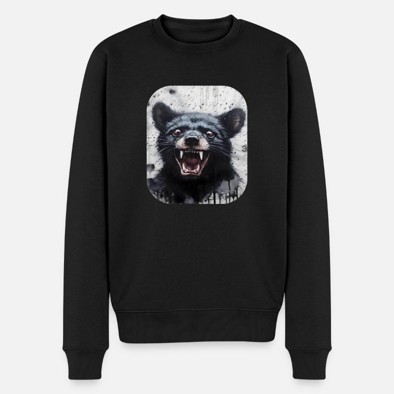 Laughing Tasmanian Devil - Men's Premium Organic Jumper - black